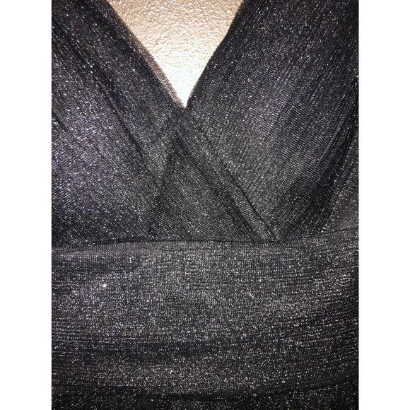 Coldwater Creek Cocktail Prom Homecoming New Years Eve Black Metallic Dress - Picture 3 of 9